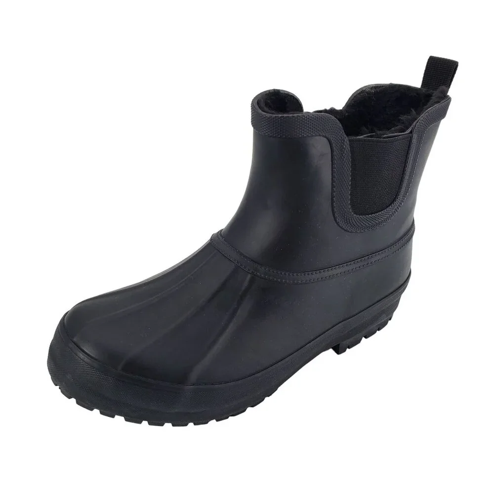 Chooka 6 Snow Boots Winter Duck Chelsea Faux Fur Shoes Waterproof Ankle Rainboot
